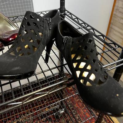 BLACK Shoes: Boots, Heels, Flats, Sparkles etc. 