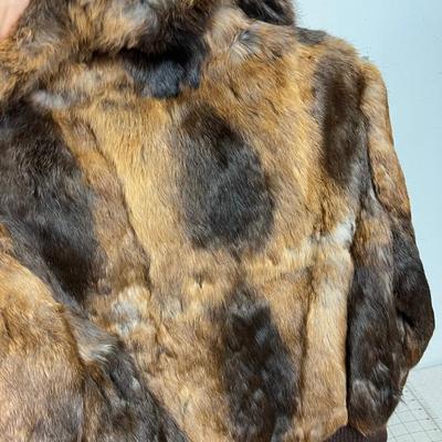 Real Brown Fur Bomber Jacket 