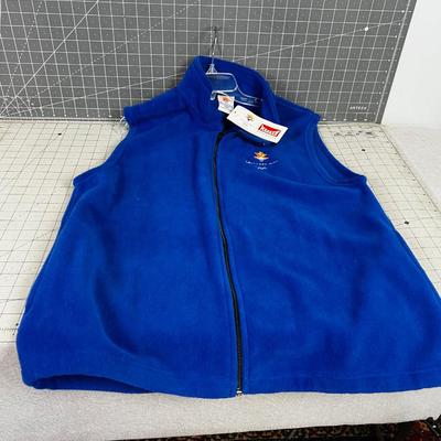 Size XL NEW Blue Winter Olympics 2002 Fleece VEST MEN'S 
