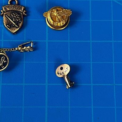 Pile of Lapel Pins: Eagle, Ogden High School, LDS 