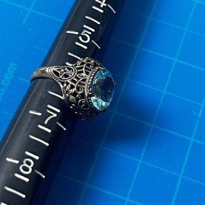 Gorgeous Thailand light Blue Aqua Marine Ring 