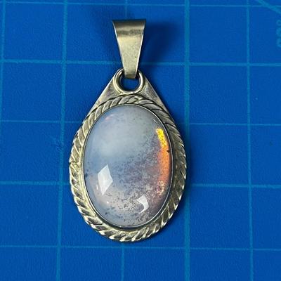 Moon Stone Pendant Marked Sterling 
