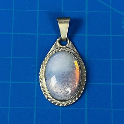Moon Stone Pendant Marked Sterling 