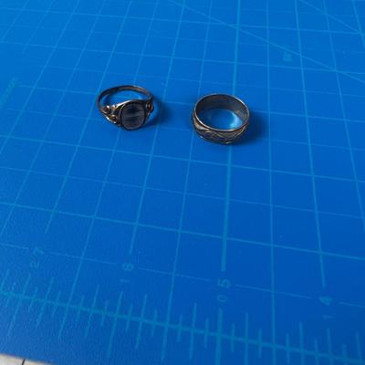2 Gold Plated Rings Antique 
