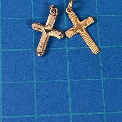 2 Silver Crosses 1 is marked 925