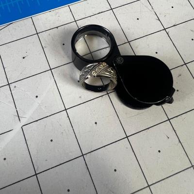 Possibly Platinum Ring with chip Diamonds, Antique