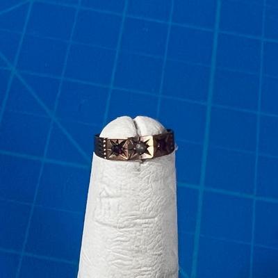 Antique 10 K with Small Ruby's Childs Ring