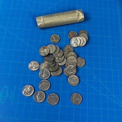 Roll of Nickels Marked 1950 to 1980 CIRCULATED 