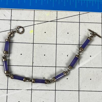 Purple Silver Bracelet 