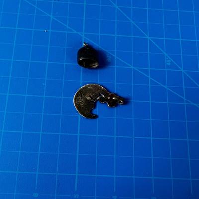 2 Silver Charms - Moon and Bell
