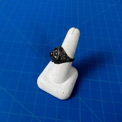 Antique Sterling Silver Ring Poison Ring 