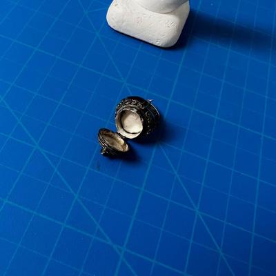 Antique Sterling Silver Ring Poison Ring 