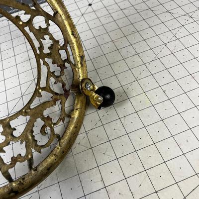 SOLID Brass wheels Plant Trivet