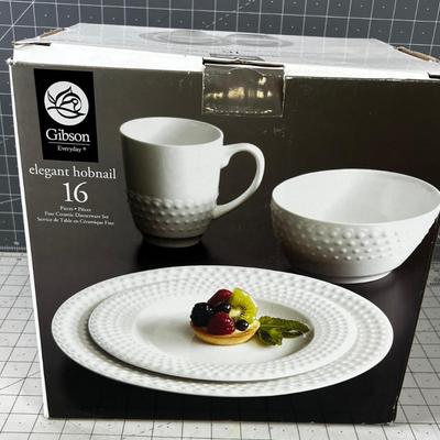 Gibson Elegant Hobnail Dinnerware, NEW