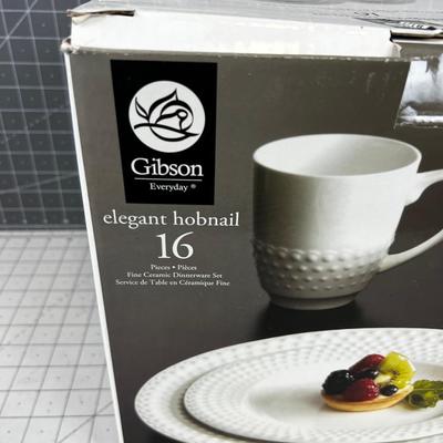 Gibson Elegant Hobnail Dinnerware, NEW