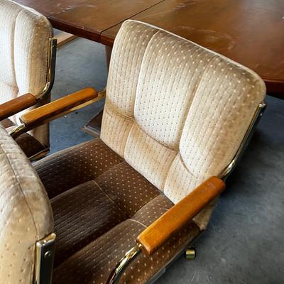 Set of 4 Rolling Dining Chairs