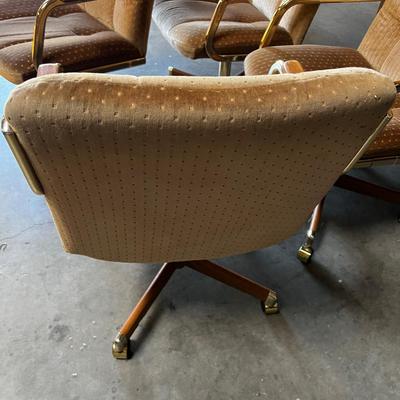 Set of 4 Rolling Dining Chairs