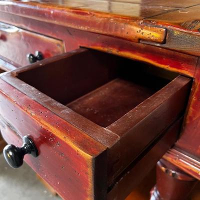 Heavy Worm Wood Old World Design Coffee Table 