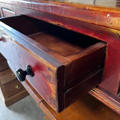 Heavy Worm Wood Old World Design Coffee Table 