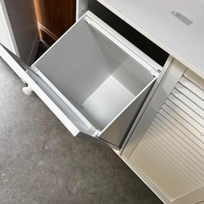 White Melamine 2 Bin Hamper 