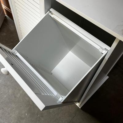 White Melamine 2 Bin Hamper 