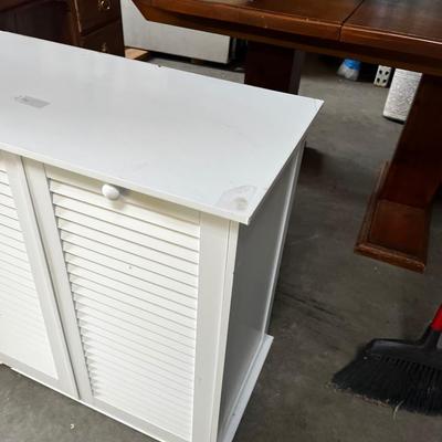White Melamine 2 Bin Hamper 