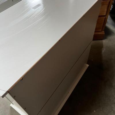 White Melamine 2 Bin Hamper 