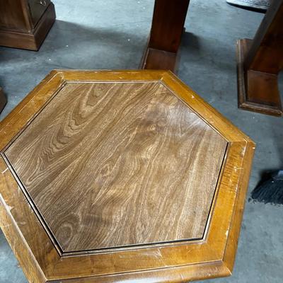 Hexagon Corner End Table 