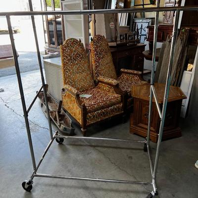 Double Clothing Rack, On Wheels 