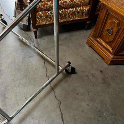 Double Clothing Rack, On Wheels 