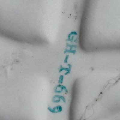 Two vintage hound dog with butterfly figures marked on base