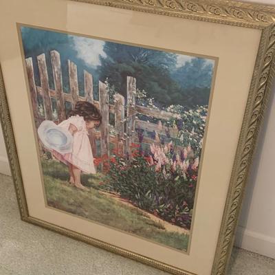 Grandmothers Garden By Dudley Matted / Framed