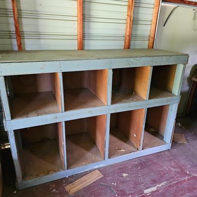Wooden Storage Unit w/Eight Cubby Holes  (OB1-JS)