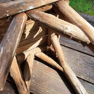 Three Rustic Tables w/ Local Rhododendron (FP-JS)