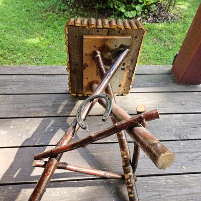 Three Rustic Tables w/ Local Rhododendron (FP-JS)