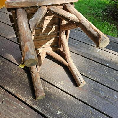 Three Rustic Tables w/ Local Rhododendron (FP-JS)