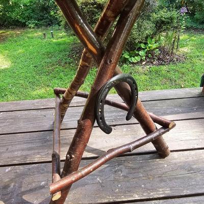 Three Rustic Tables w/ Local Rhododendron (FP-JS)