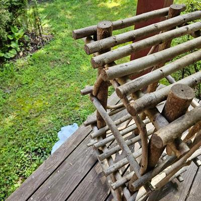 Three Rustic Tables w/ Local Rhododendron (FP-JS)