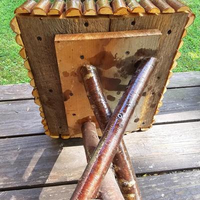 Three Rustic Tables w/ Local Rhododendron (FP-JS)