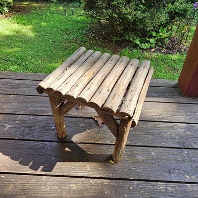 Three Rustic Tables w/ Local Rhododendron (FP-JS)