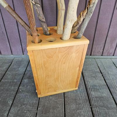 Collection of Wooden Canes w/Stand  (FP-JS)
