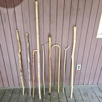 Collection of Wooden Canes w/Stand  (FP-JS)