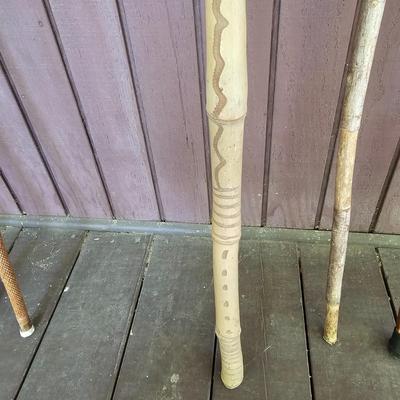 Collection of Wooden Canes w/Stand  (FP-JS)