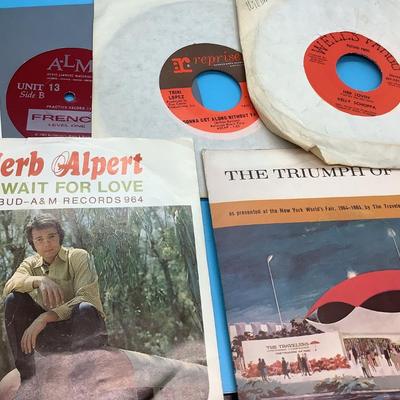 16 Vintage vinyl records 45 -Herb Albert & The Tijuana Brass, Johnny & The Hurricanes, Baby Love The Supremes