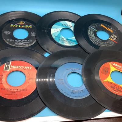 14 vinyl records 45 The Rolling Stones, The Animals, The Turtles, Chubby Checker, Beach Boys, Joey Dee & The Starliters