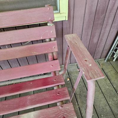 Wood Bench Glider w/Metal Stand  (FP-JS)