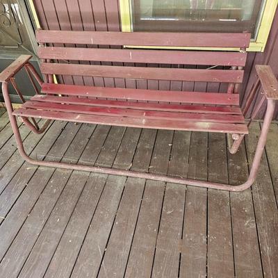 Wood Bench Glider w/Metal Stand  (FP-JS)