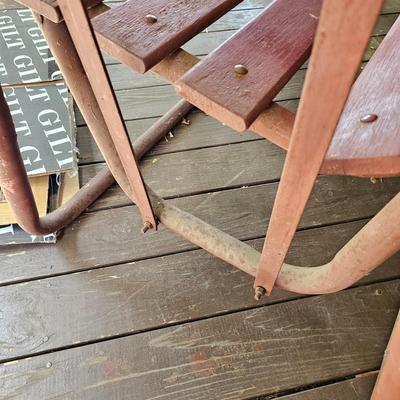 Wood Bench Glider w/Metal Stand  (FP-JS)