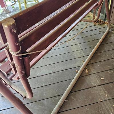 Wood Bench Glider w/Metal Stand  (FP-JS)