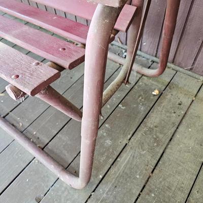Wood Bench Glider w/Metal Stand  (FP-JS)